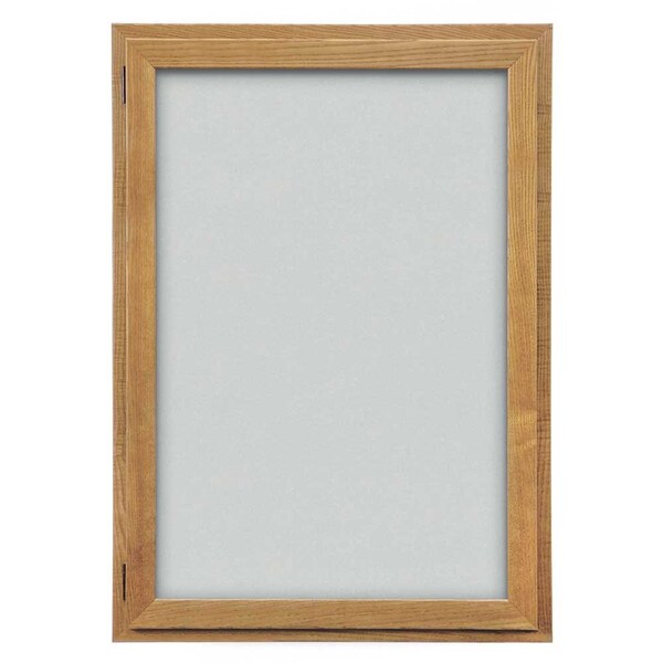 Outdoor Enclosed Combo Board, 72"x36", Black Frame/Grey & Buff